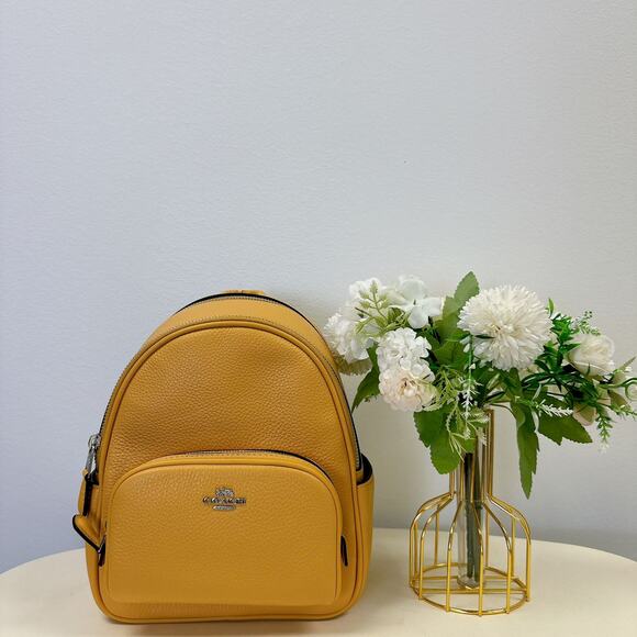 Coach CR284 Mini Court Backpack IN HONEYCOMB - Picture 2 of 12